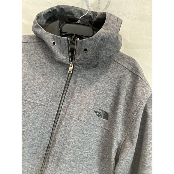 The North Face Mens XL Heather Gray Hooded Full-Zip Jacket - Picture 2 of 5